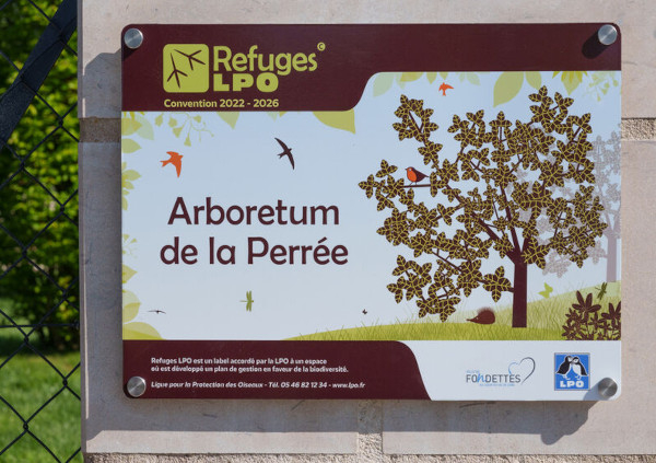 Panneau Refuge Collectivité Arboretum de La Perrée
